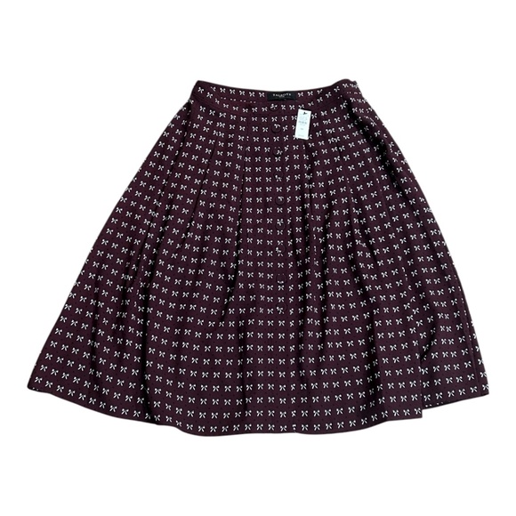 Talbots Holiday BOW midi skirt size 4P 4 Petite NWT New with Tag - Picture 1 of 3